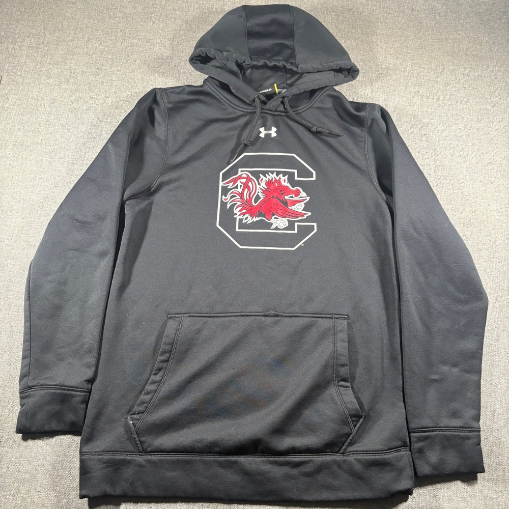 Under Armour Hoodie Mens Small Black South Carolina Gamecocks Storm 1 Sweatshirt